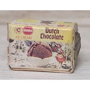 Vintage Miniature Dutch Chocolate Ice Cream Doll House Accessories Diorama